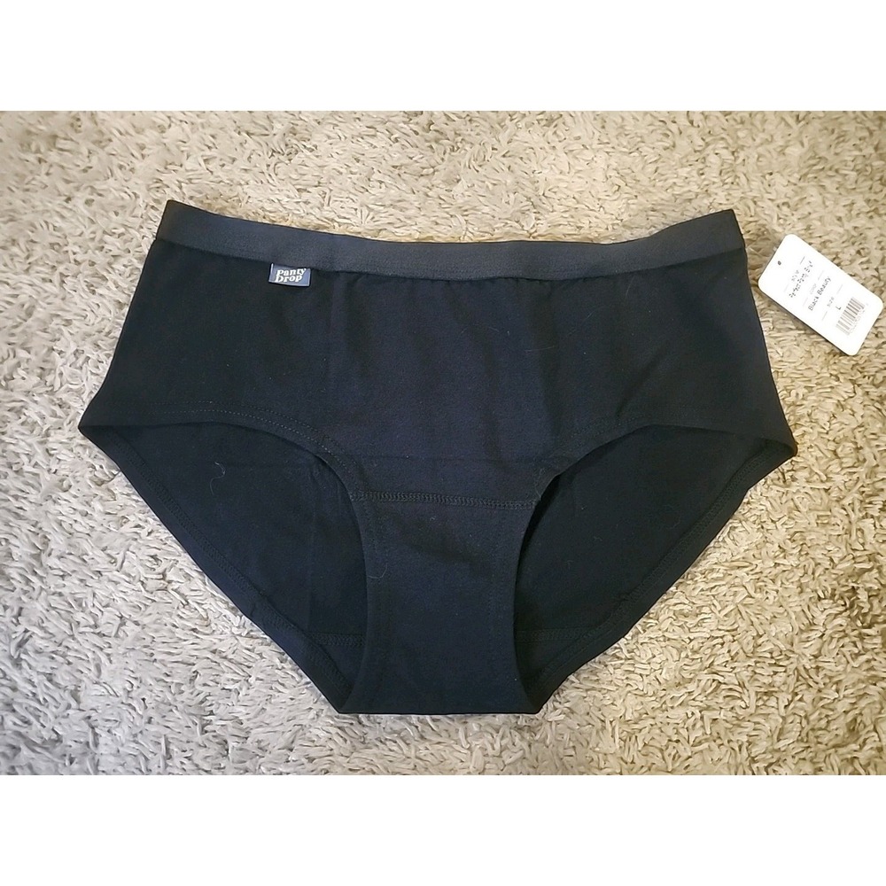 Women's Size Largepanty Dropperfect Panty Brief Black Beauty NWT‎